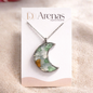 Crescent-shaped necklace, made with sea crystals